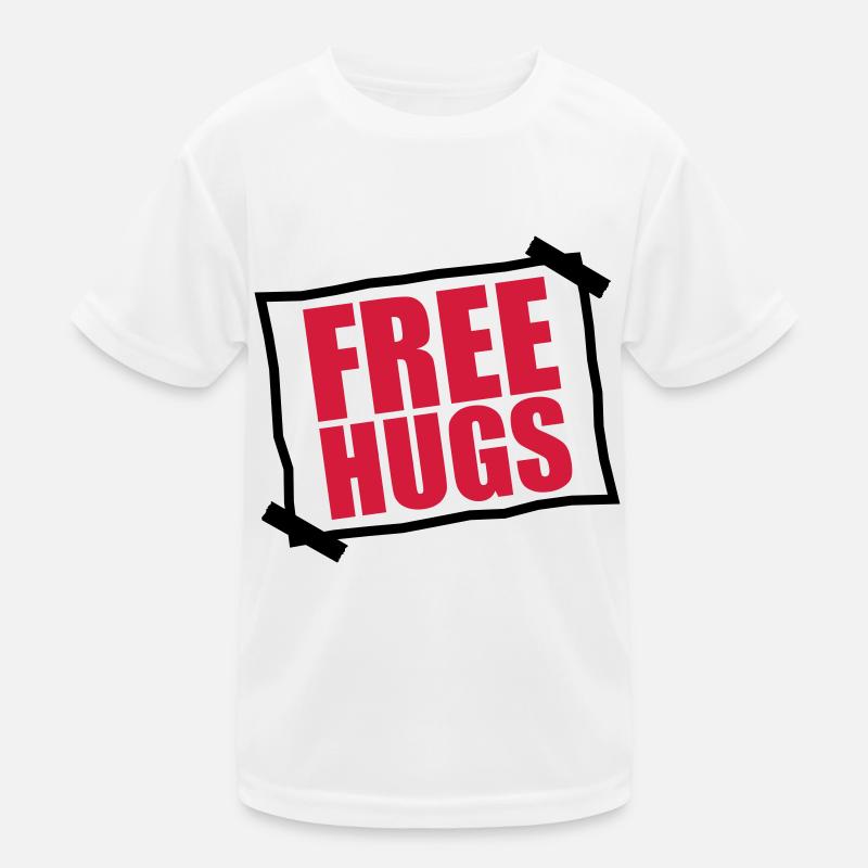 paper pasted note notices free hugs free Kids Functional T-Shirt