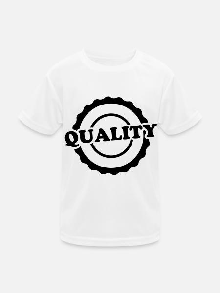 Cool Quality Design - Kids Functional T-Shirt - white - Front
