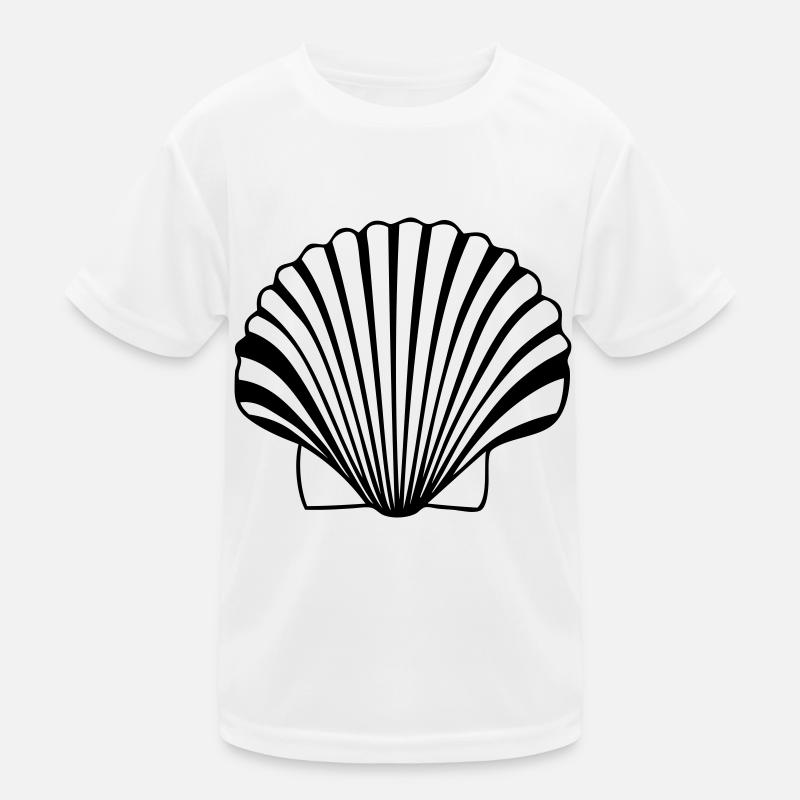 great scallop shell shell of the Compostela paths Kids Functional T-Shirt