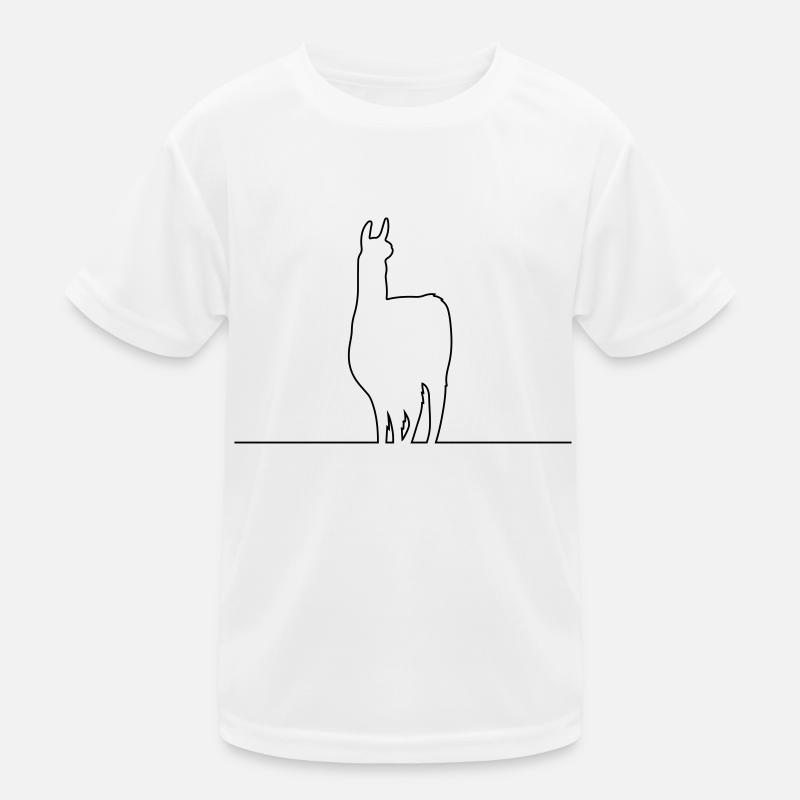 lama silhouette kontur Kinder Funktions-T-Shirt