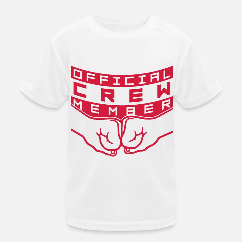Team Official Crew Kinder Funktions-T-Shirt