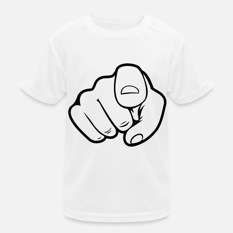 Finger Pointing Hand Kids Functional T-Shirt
