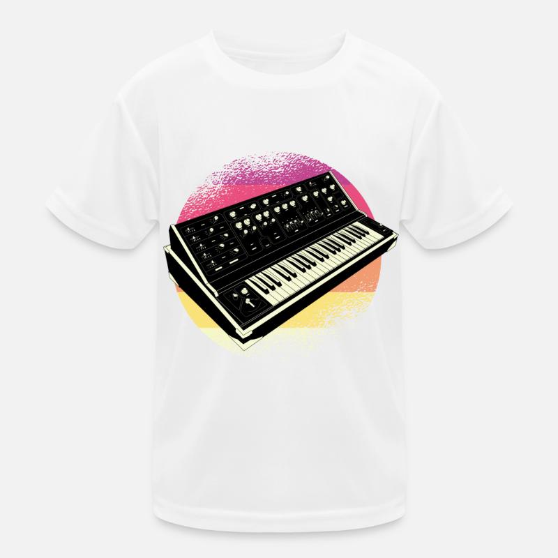 Synthesizer Analog Modular Vintage Retrowave Kinder Funktions-T-Shirt