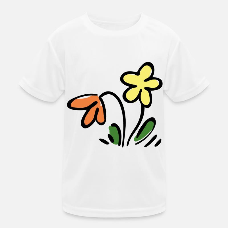 Blumen Kinder Funktions-T-Shirt