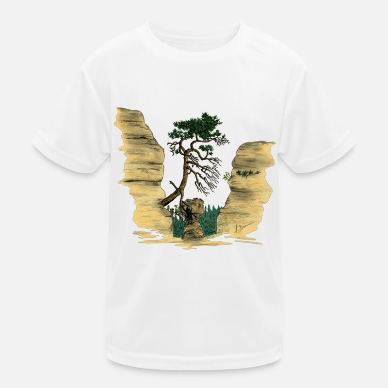 Elbe Sandstone Mountains Kids Functional T-Shirt