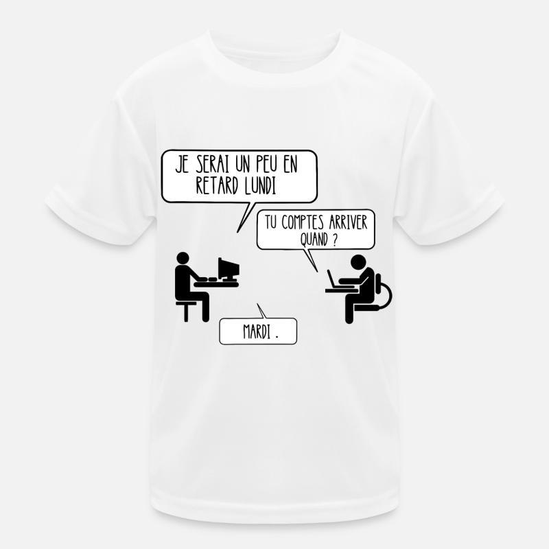 en retard lundi T-shirt sport Enfant