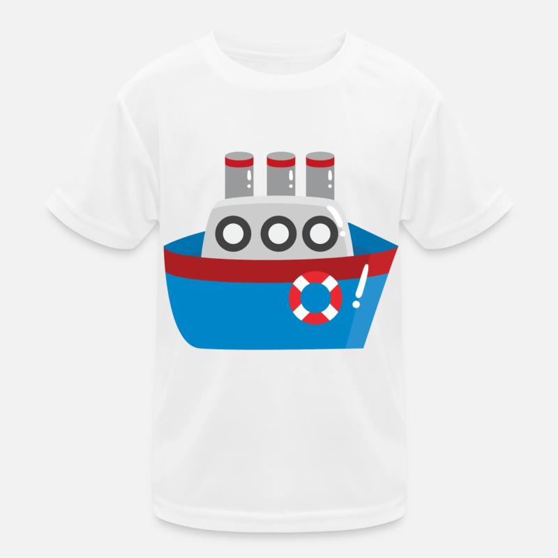 Schiff Kinder Funktions-T-Shirt
