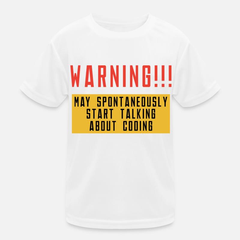 Warning May Spontaneously Start Talking About Codi Kinder Funktions-T-Shirt