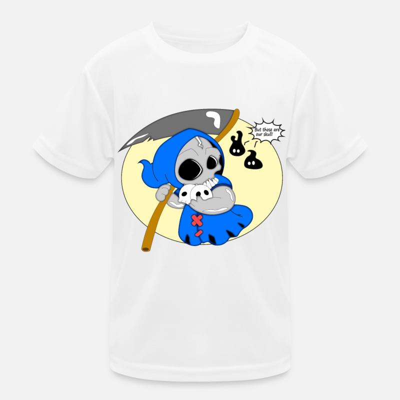 Schnitter-Schädel Kinder Funktions-T-Shirt