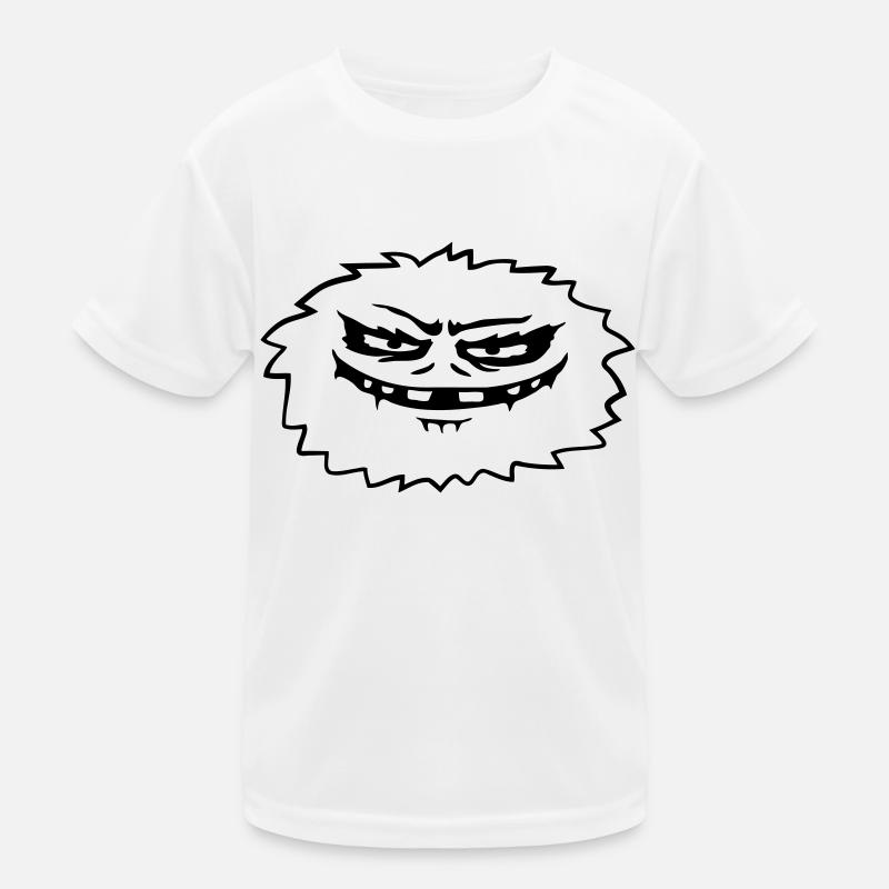 Comic hairy evil monster Kids Functional T-Shirt