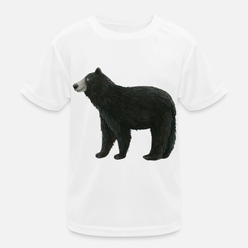 Black bear Kids Functional T-Shirt