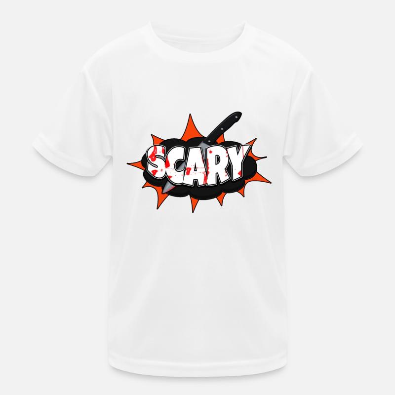 Scary Halloween Comic Style Graffiti Kids Functional T-Shirt