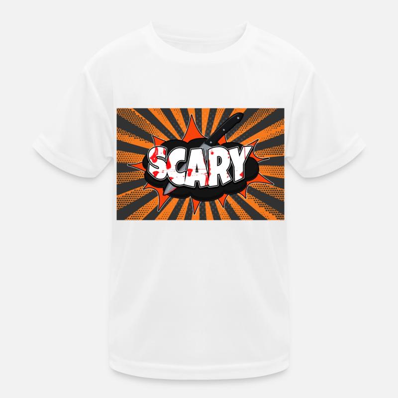 Scary Halloween Comic Style Graffiti Kids Functional T-Shirt