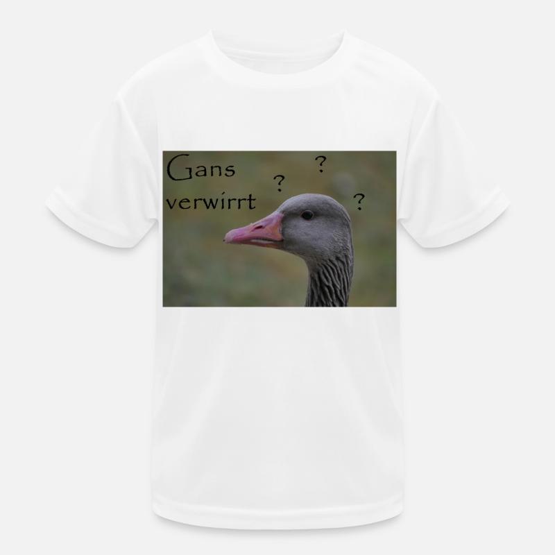 Gans verwirrt - witziger Spruch Kinder Funktions-T-Shirt