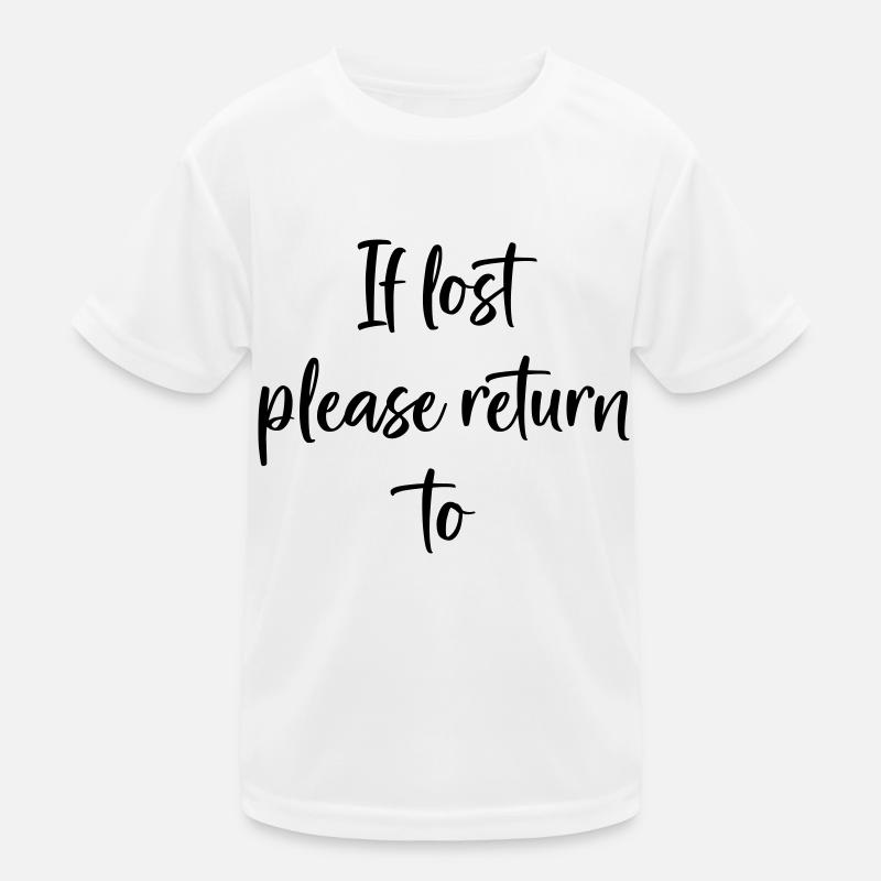 lost return - Kinder Funktions-T-Shirt - Weiß