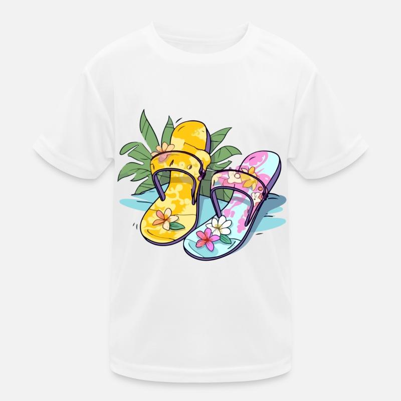 Les sandales fleuries T-shirt sport Enfant
