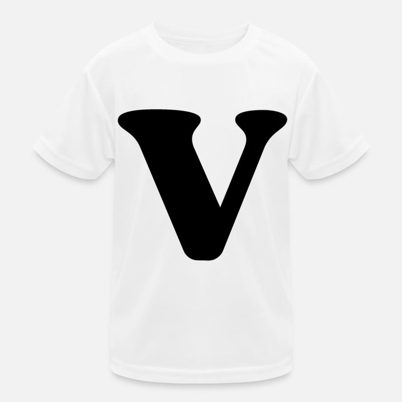 Buchstabe v Kinder Funktions-T-Shirt
