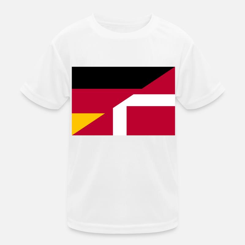 Germany Denmark Flag Kids Functional T-Shirt