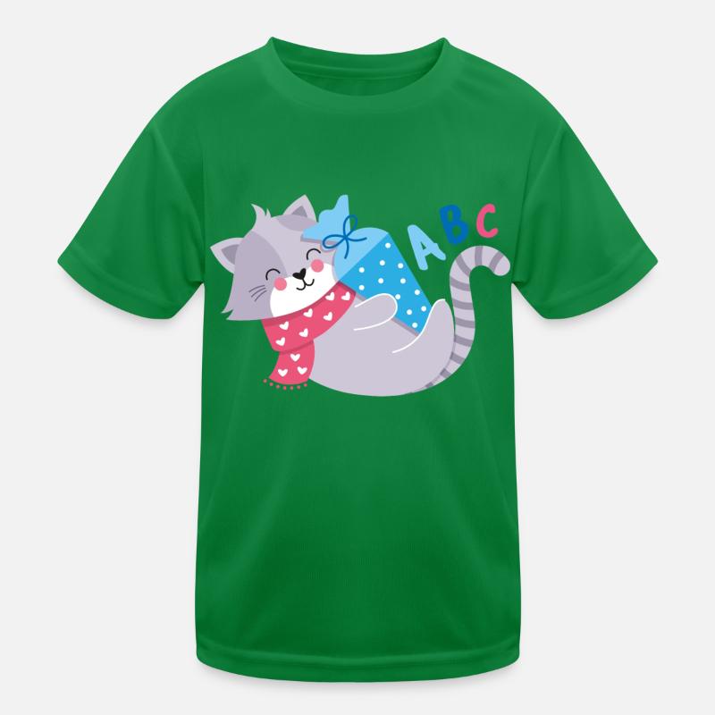 Chat avec cône d’école inscription à l’école T-shirt sport Enfant