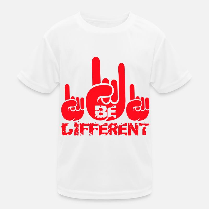 Be Different Heavy Metal Hard Rock Cool Hand Gestures Kids Functional T-Shirt