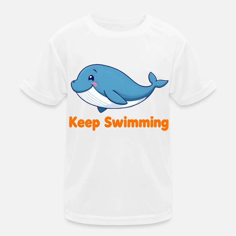 Baleine bleue Bubble Blowing Ocean Adventure T-shirt sport Enfant