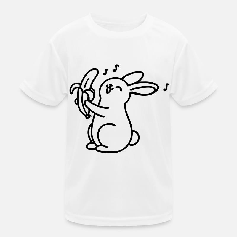 singender Hase mit Banane Kinder Funktions-T-Shirt