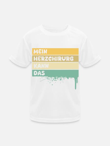 Herzchirurg - Kinder Funktions-T-Shirt - Weiß - Vorne