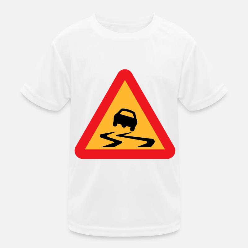 Rutsch-Auto-Warnschild Kinder Funktions-T-Shirt
