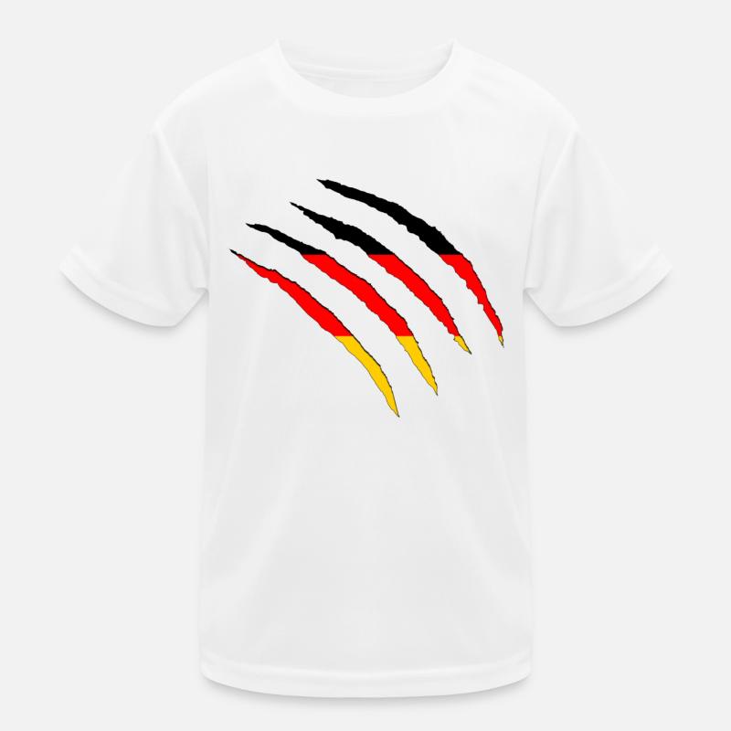 Deutschland Risse Flagge Germany Kinder Funktions-T-Shirt