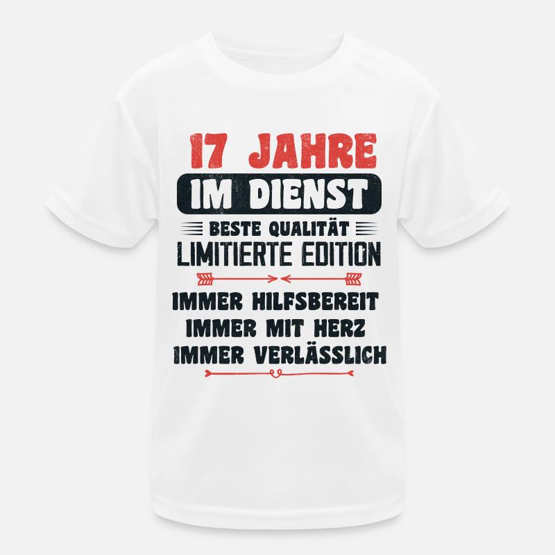 17 Jahre im Dienst 17 Jähriges Dienstjubiläum Kinder Funktions-T-Shirt