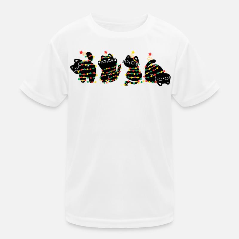 Chat à Noël T-shirt sport Enfant