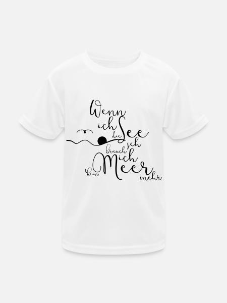 Wenn ich - Kinder Funktions-T-Shirt - Weiß