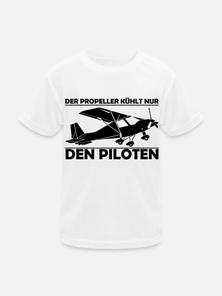 C42 Ultraleichtflugzeug Geschenk - Kinder Funktions-T-Shirt - Weiß - Vorne