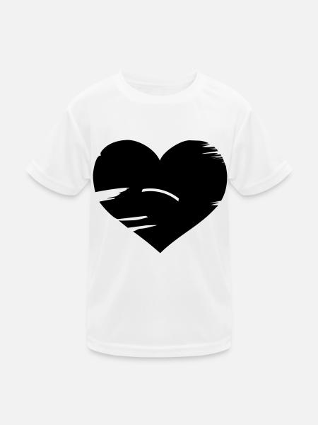 J’aime Brasil - coeur drapeau Brésil - T-shirt sport Enfant - blanc