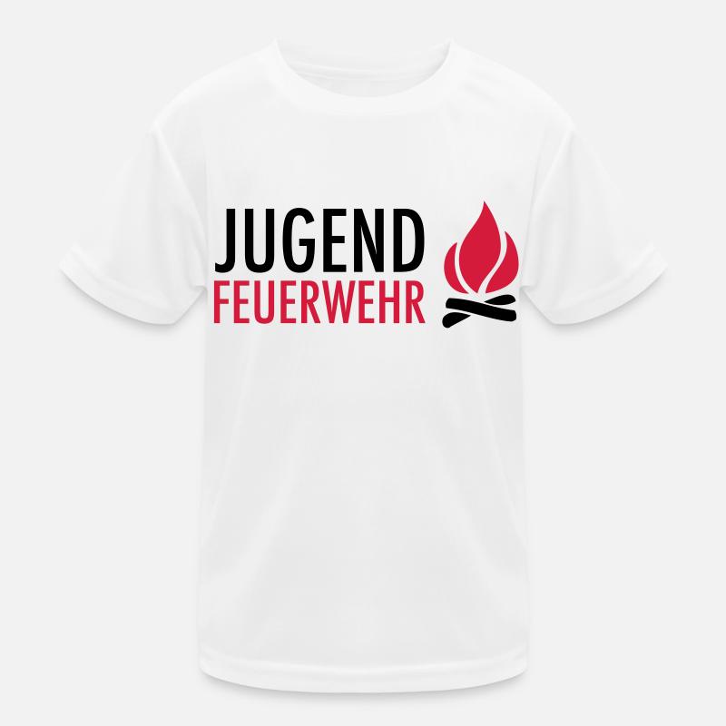 Young firefighters with flame Kids Functional T-Shirt