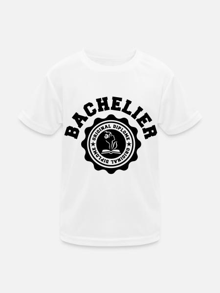 Bachelor - Kinder Funktions-T-Shirt - Weiß - Vorne