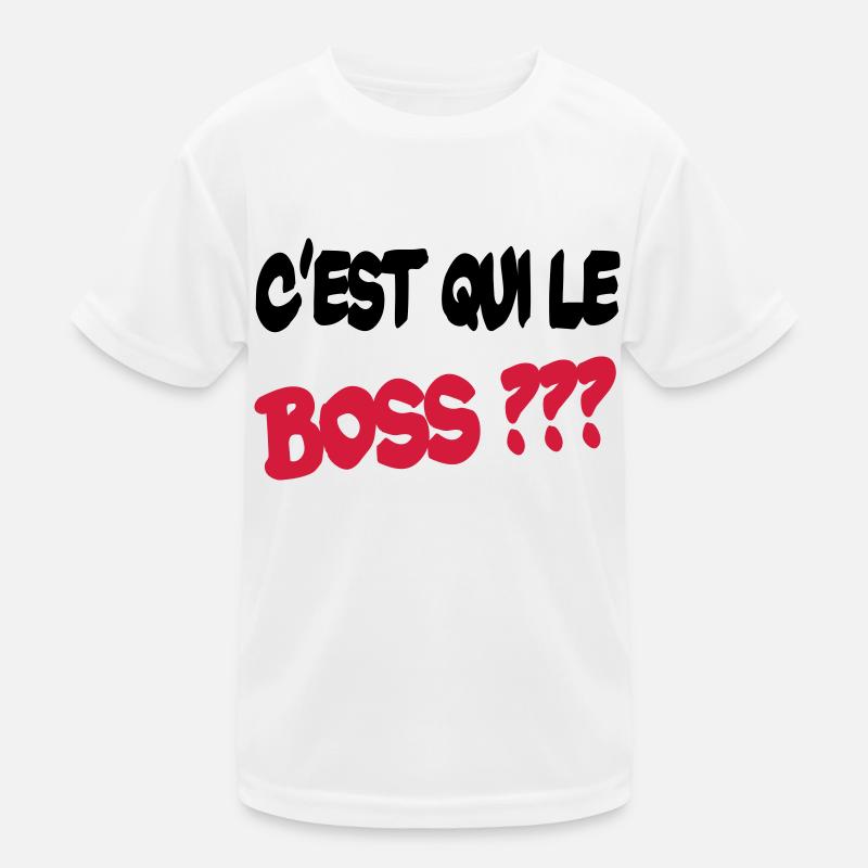 C'est qui le boss ? - T-shirt sport Enfant - blanc