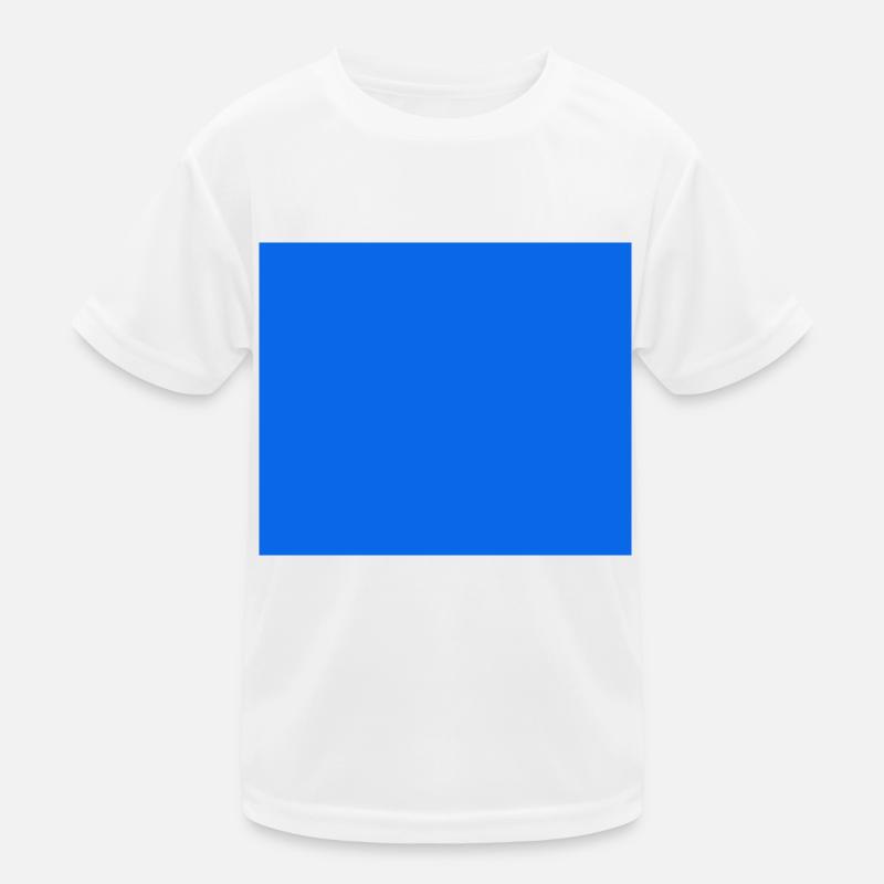 Couleur Bleu Rectangle T-shirt sport Enfant