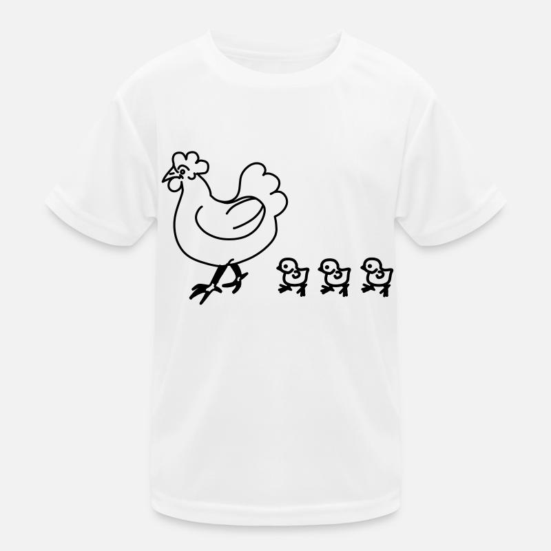Chicken with chicks Kids Functional T-Shirt