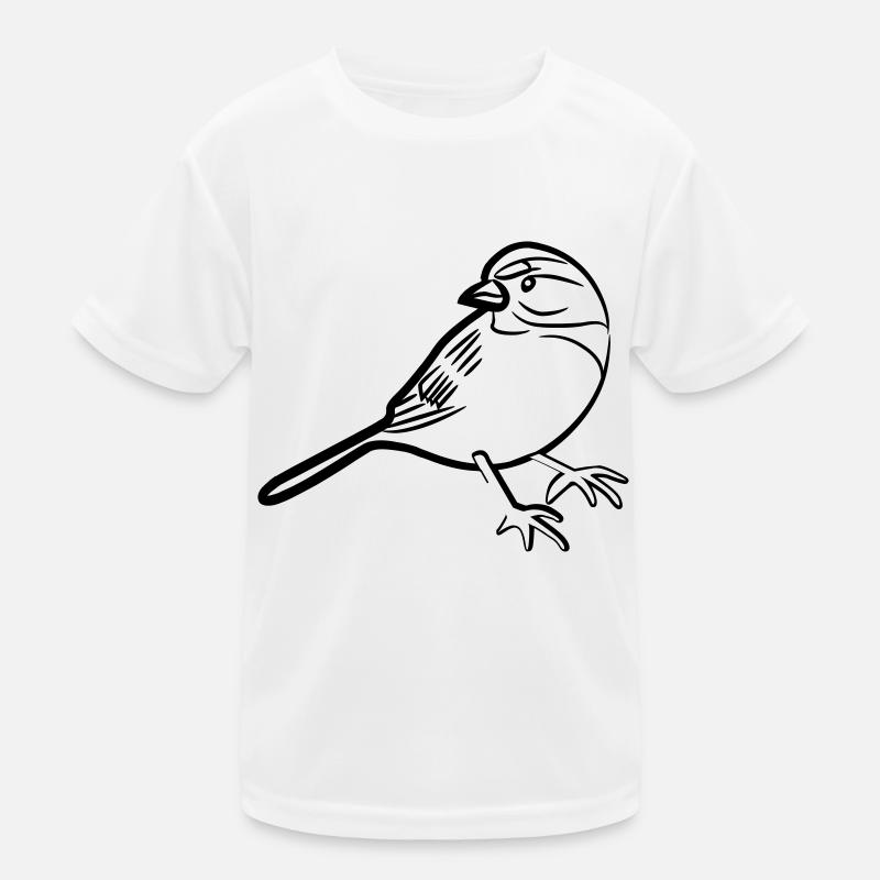 Sparrow illustration Kids Functional T-Shirt