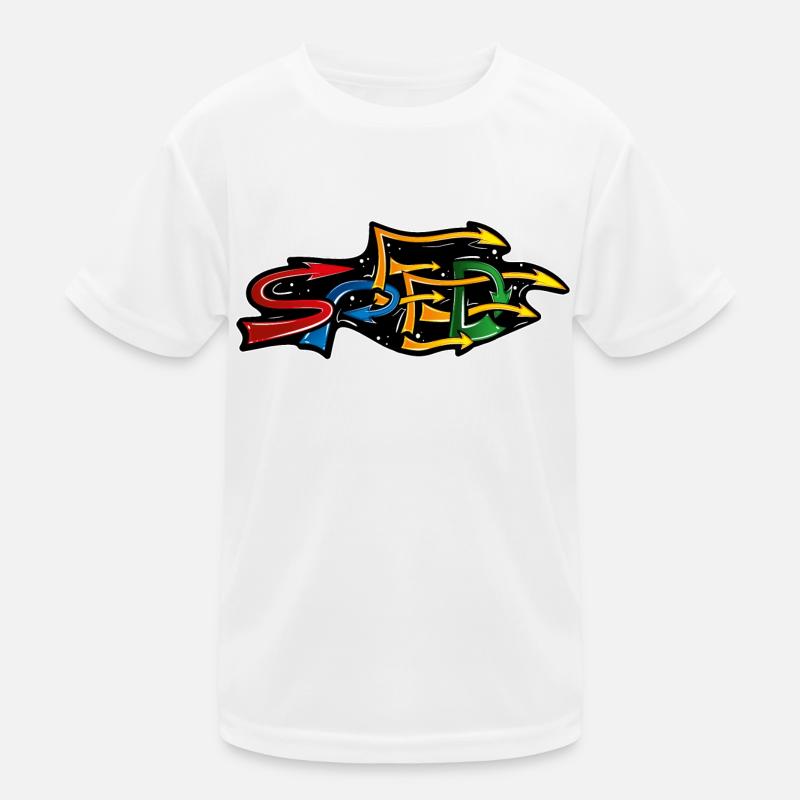 GRAFFITI SPEED - Kids Functional T-Shirt - white