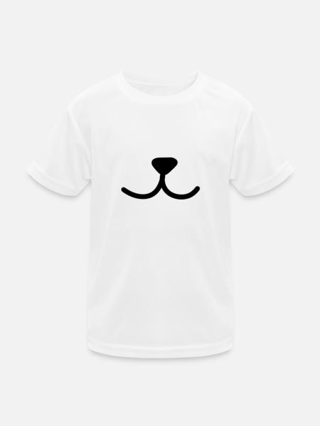 Animal Nose - Kids Functional T-Shirt - white - Front