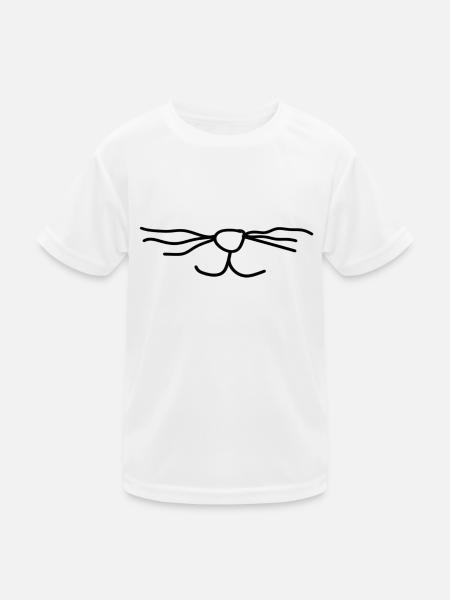 Cats nose - Kids Functional T-Shirt - white - Front