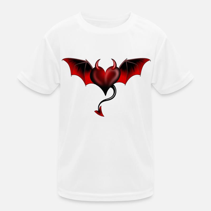 Heart Devil Satan Lucifer Evil Kids Functional T-Shirt