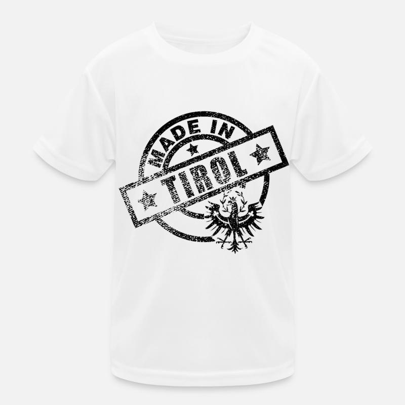 Made in Tirol Dialekt Wappen Adler Geschenk Kinder Funktions-T-Shirt