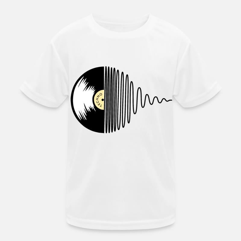 Techno Platte Kinder Funktions-T-Shirt