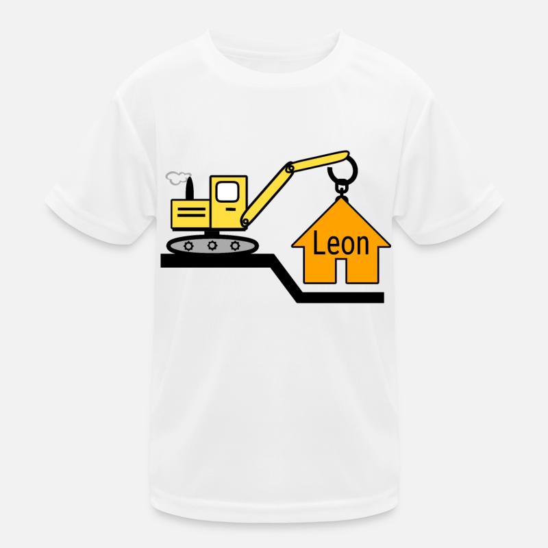 Bagger - Kinder Funktions-T-Shirt - Weiß