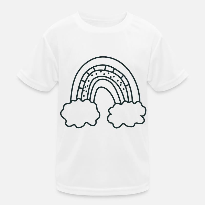 Irregular Rough cute rainbow Kids Functional T-Shirt