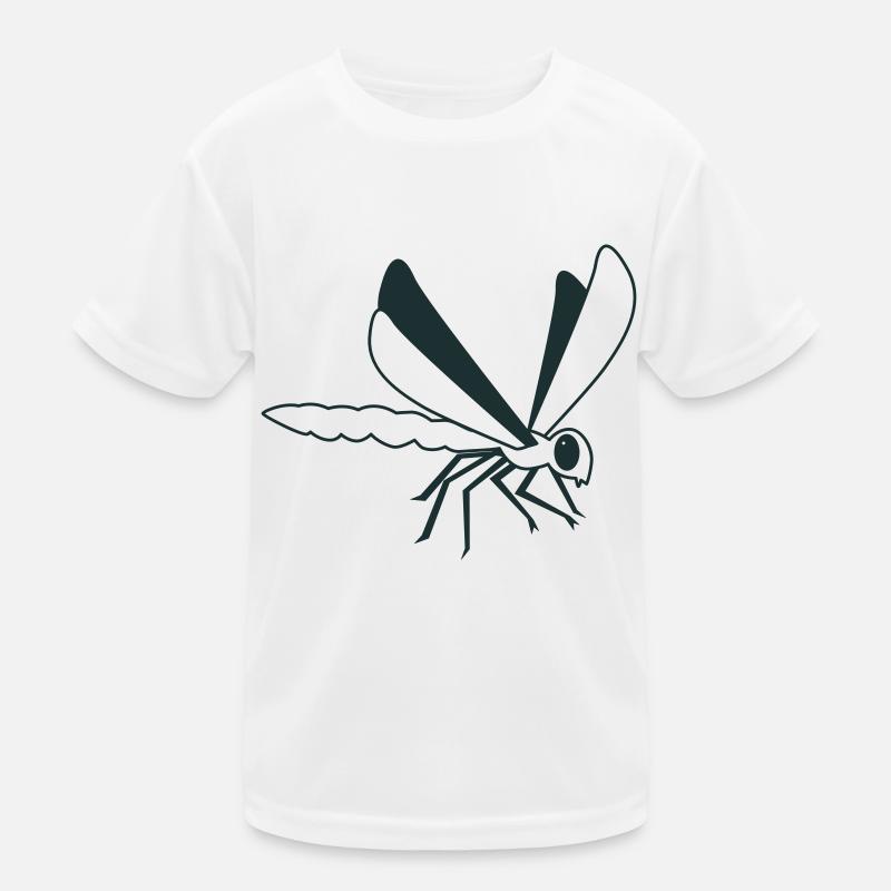 Libellule sur l’aile en noir et blanc T-shirt sport Enfant