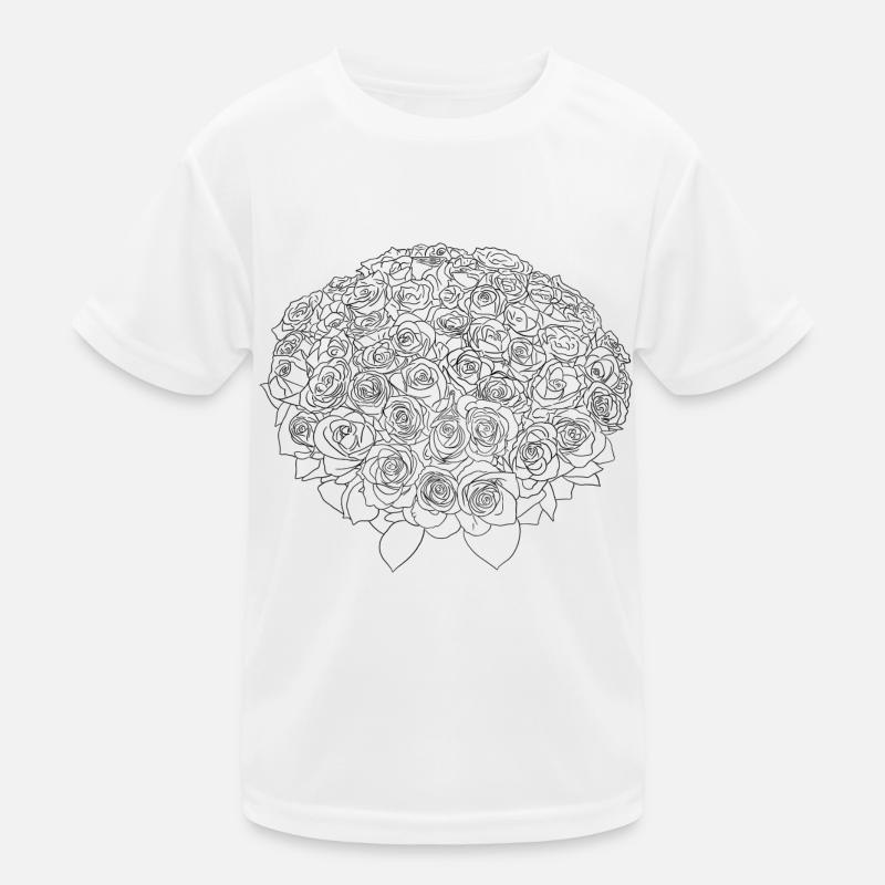 Illustration Fleurs Rose T-shirt sport Enfant